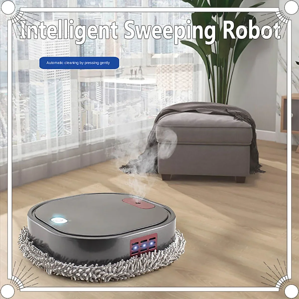 

3 in 1 Robot Vacuum Cleaner Rechargeable Smart Mopping Spray Cleaner Dry and Wet Sweep and Mop Home Mopping Machine