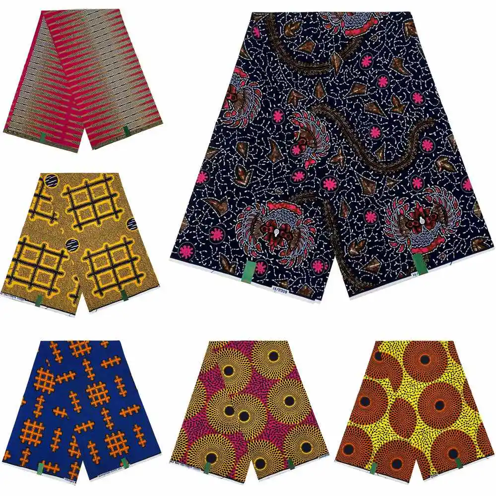 

New Guaranteed Super-V Veritable Wax Fabric 100% Cotton African Real Wax Fabric Ankara Prints Wax Fabric Dutch Style Tissu Pagne