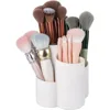 Makeup brush holder, dresser organizer, plastic round makeup brush storage space for lipstick, hair accessories 1
