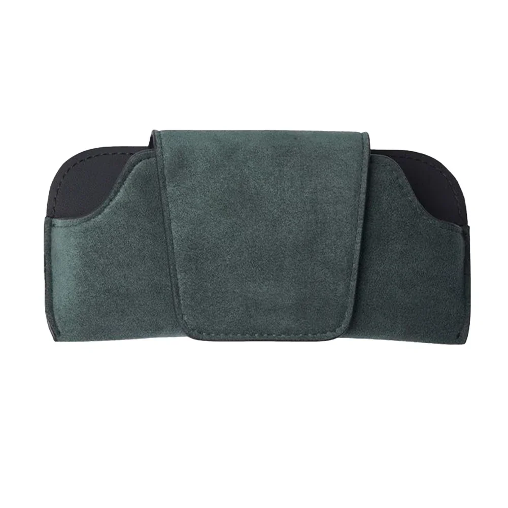 Deluxe Suede Car Glasses Holder - Sun Visor Clip & Storage Accessory