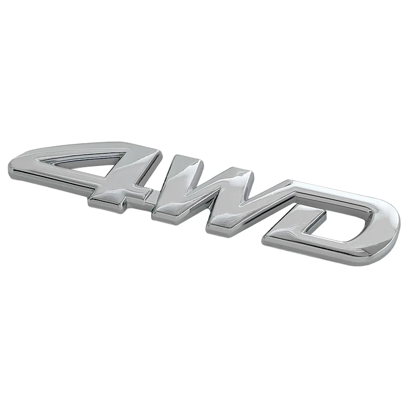 3d Metal Logo 4WD Emblem Letters Badge Car Sticker Decal 4WD Sticker Accessories