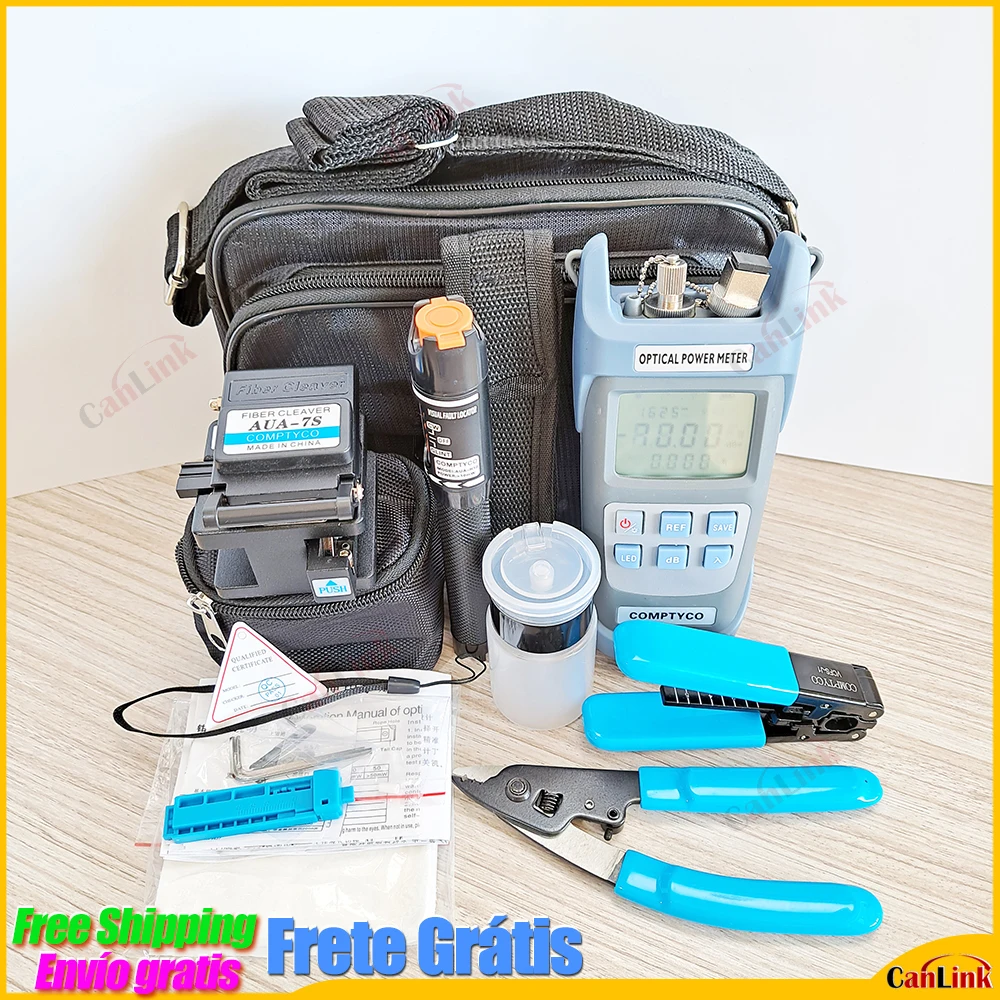 

Canlink FTTH Fiber Optic Tool Kit With Fiber Fibra Optica Power Meter And 10mW Visual Fault Locator AUA-7S FTTH Tool