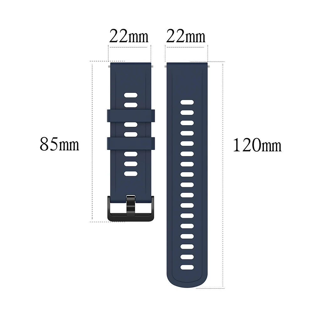 22mm Silicone Band Strap for Xiaomi Mi Watch Color Replacement Bracelet Breathable Lightweight Sports Bands For Watch Accessory 