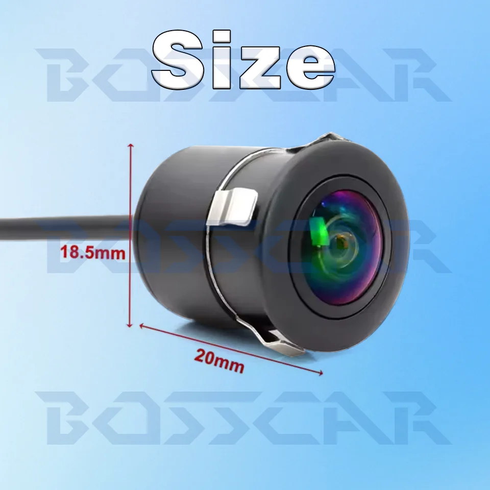 BOSSCAR AHD1080P 자동차 전면 후면 보기 백업 카메라 170 ° Fisheye 렌즈 풀 HD 나이트 비전 차량 역방향 카메라 범용 G301