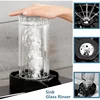 Black Waterfall Kitchen Sink, Drop in Single Bowl Stainless Steel Bar Sink with Cup Washer Sinks 6