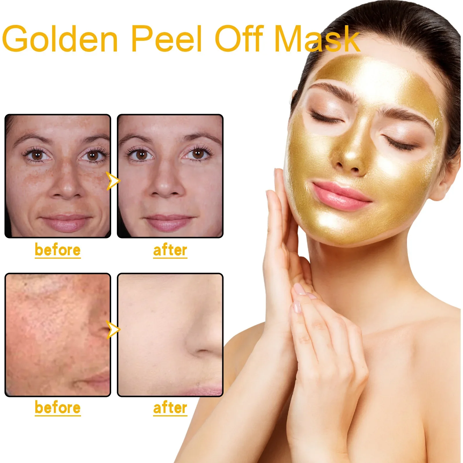 West & Month 24K Gold Tearing Mask Exfoliating Blackhead Deep Cleaning Facial Care Skin Care Delicate Pores Firming Skin Care 3