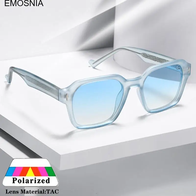 

New Big Square Frame Polarized TAC Sunglasses for Men Fashionable Glass Versatile Trendy Uv400 Resistant Eyewear for Women