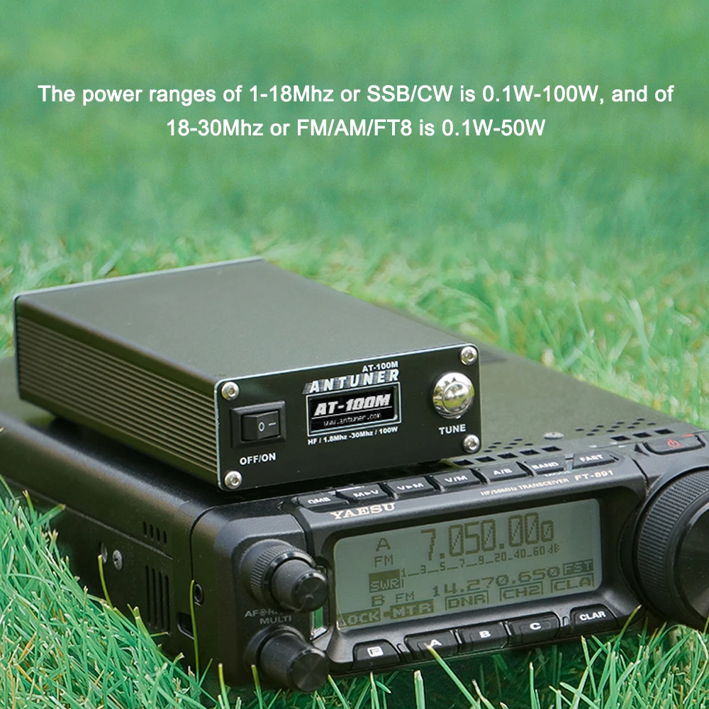 전능 안테나 튜너 내장 스탠딩 웨이브미터 전원, HF 라디오 USDX G1M FT-818 817 IC-705, 1.8MHz-30MHz, 100W