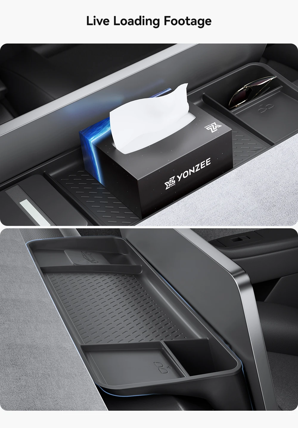 Storage Tray For Tesla Model Y Juniper 2025 Model 3 Highland Rear Screen Storage