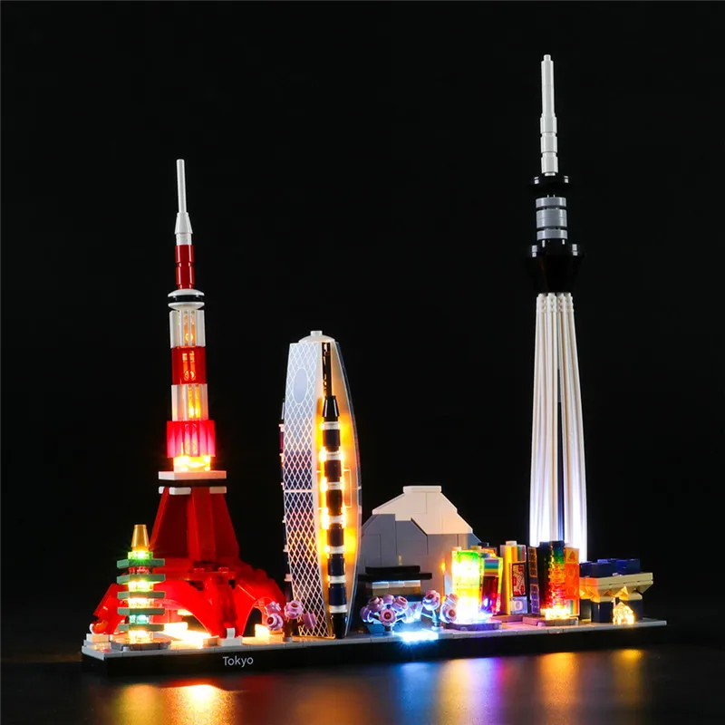 Kit Luci A Led Per Architettura Lego 21051 Tokyo Skyline Souvenir Building Blocks Giocattolo In Mattoni (Solo Luce A Led, Senza Blocchi)