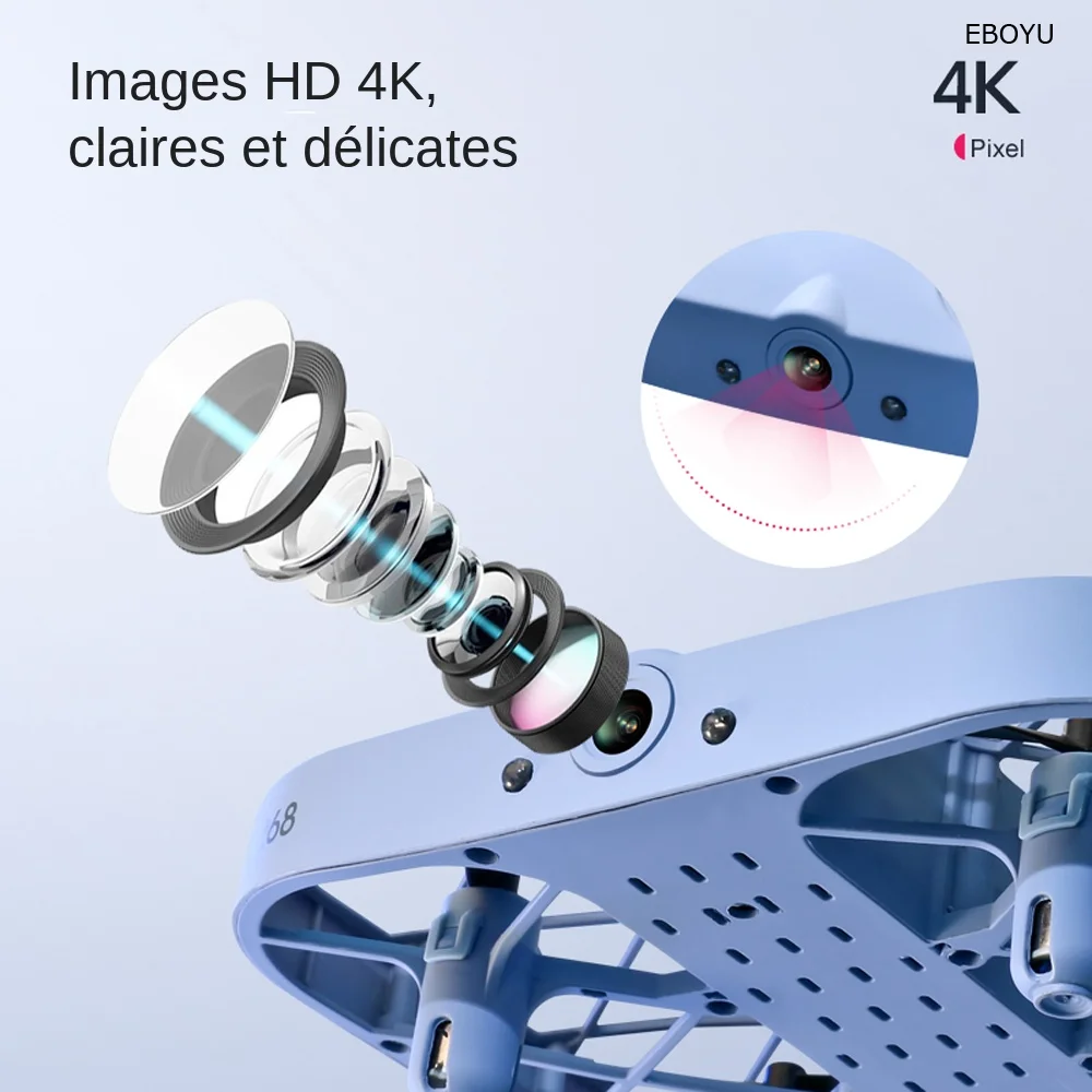 Drone plié dans un étui de transport, montrant sa compacité – Achetez Drone 4K/8K Caméra HD WiFi FPV Pliable Idéal pour Débutants.