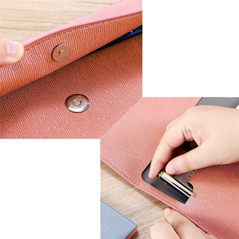 Document Holder Waterproof Portfolio Envelope Folder Case With Snap Closure Pink