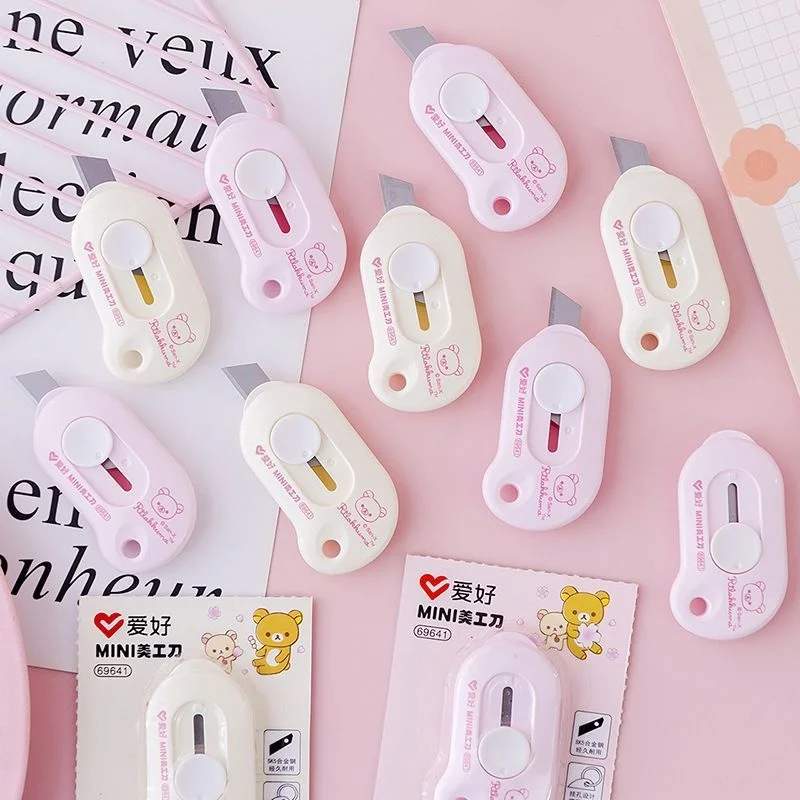 Kawaii Mini Pocket Bear INS Utility Knife Box Knife Paper Cutter Craft Wrapping Stationery 1 PCS utility knife