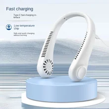 Hot Sales Portable Headphone Design Mini Neck Fan 3 Speeds Hands Free Bladeless Fan