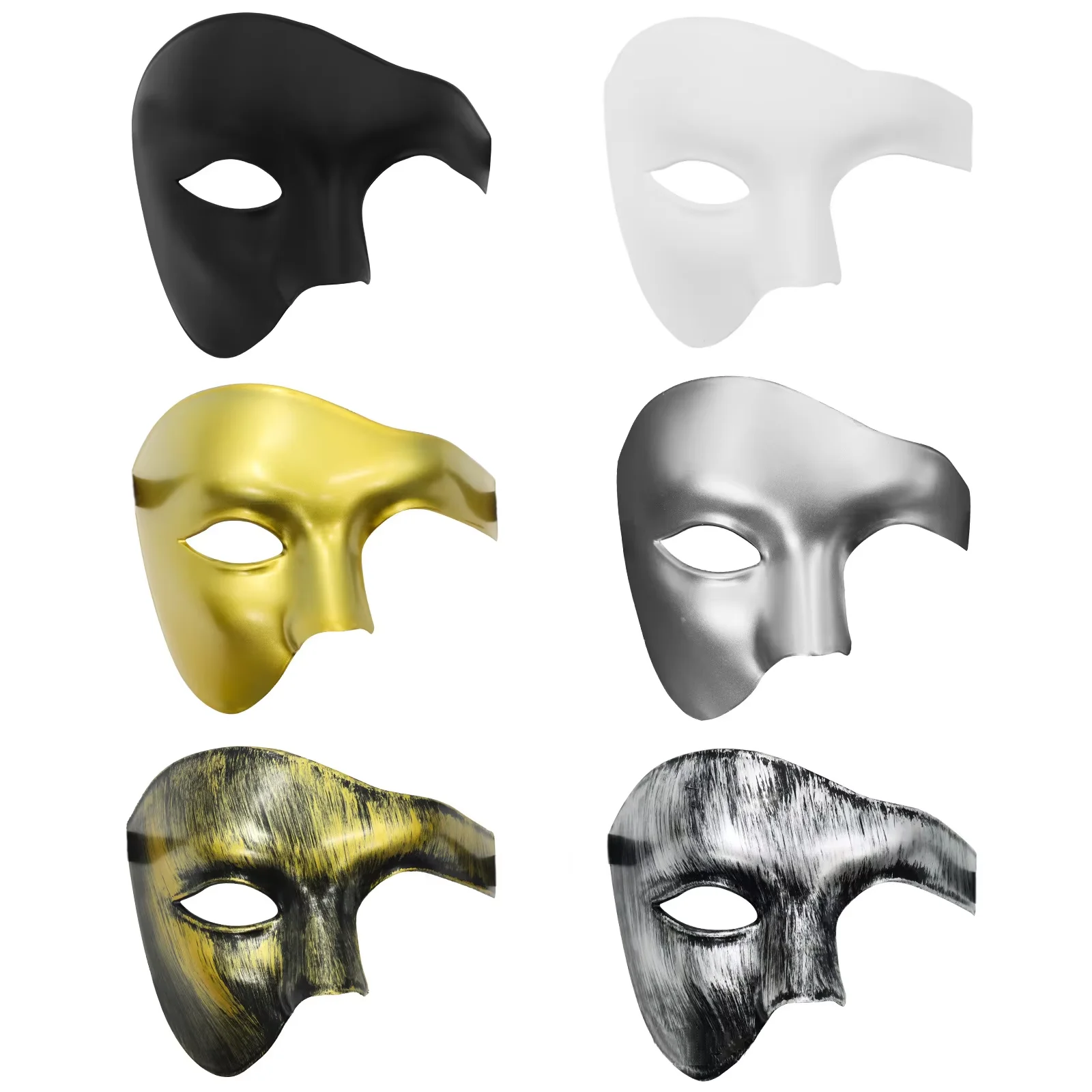 Men's Vintage Venetian Roman Warrior Half Face Mask for Masquerade and Cosplay Celebrations