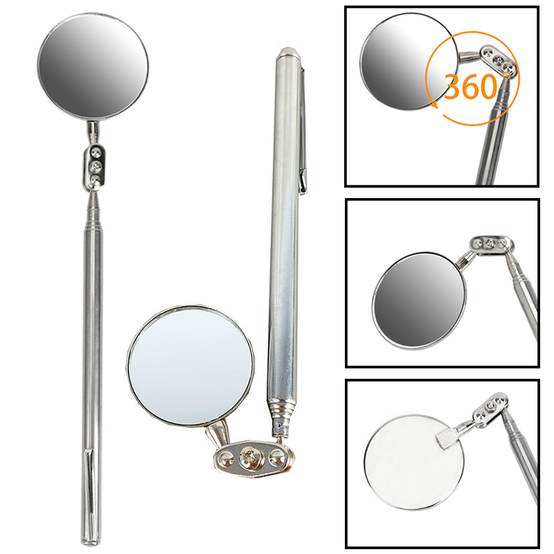 Portable Car Angle Observation Mirror Auto Telescoping Detection Lens Inspection Round Mirror Car View Pen Extending Hand Tools