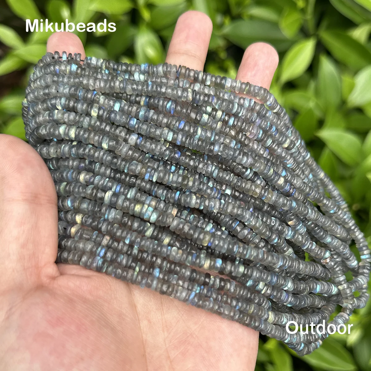 도매 천연 1.3-2.3*4.3-5mm A + 마다가스카르 Labradorite Rondelle 보석 만들기위한 부드러운 루즈 비즈 DIY 목걸이 팔찌