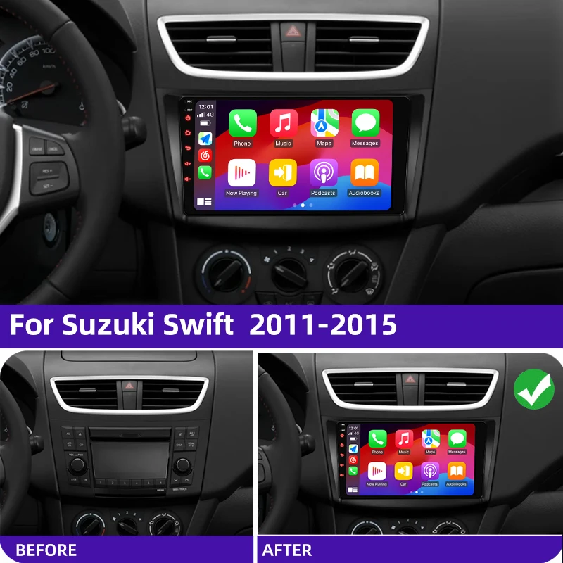 Car Multimedia Player For Suzuki Swift 4 2011-2015 Octa Core Android Auto GPS Navigation Stereo DSP