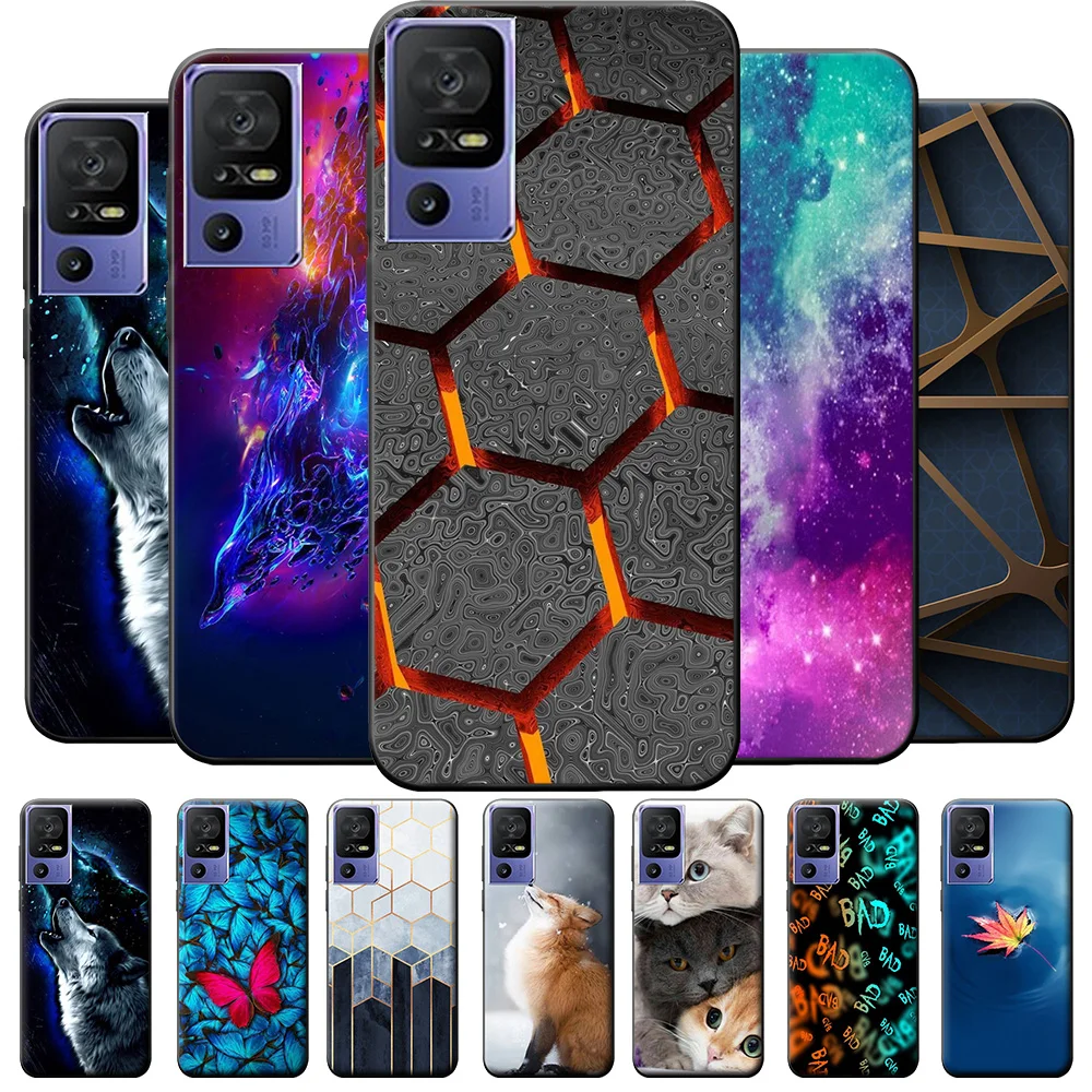 Per Tcl 40 Se Case 6.75 "Animals Fashion Silicone Soft Tpu Cover Posteriore Per Tcl 40 Se Custodia Per Telefono Per Tcl 40 Se Shell Fundas Coque