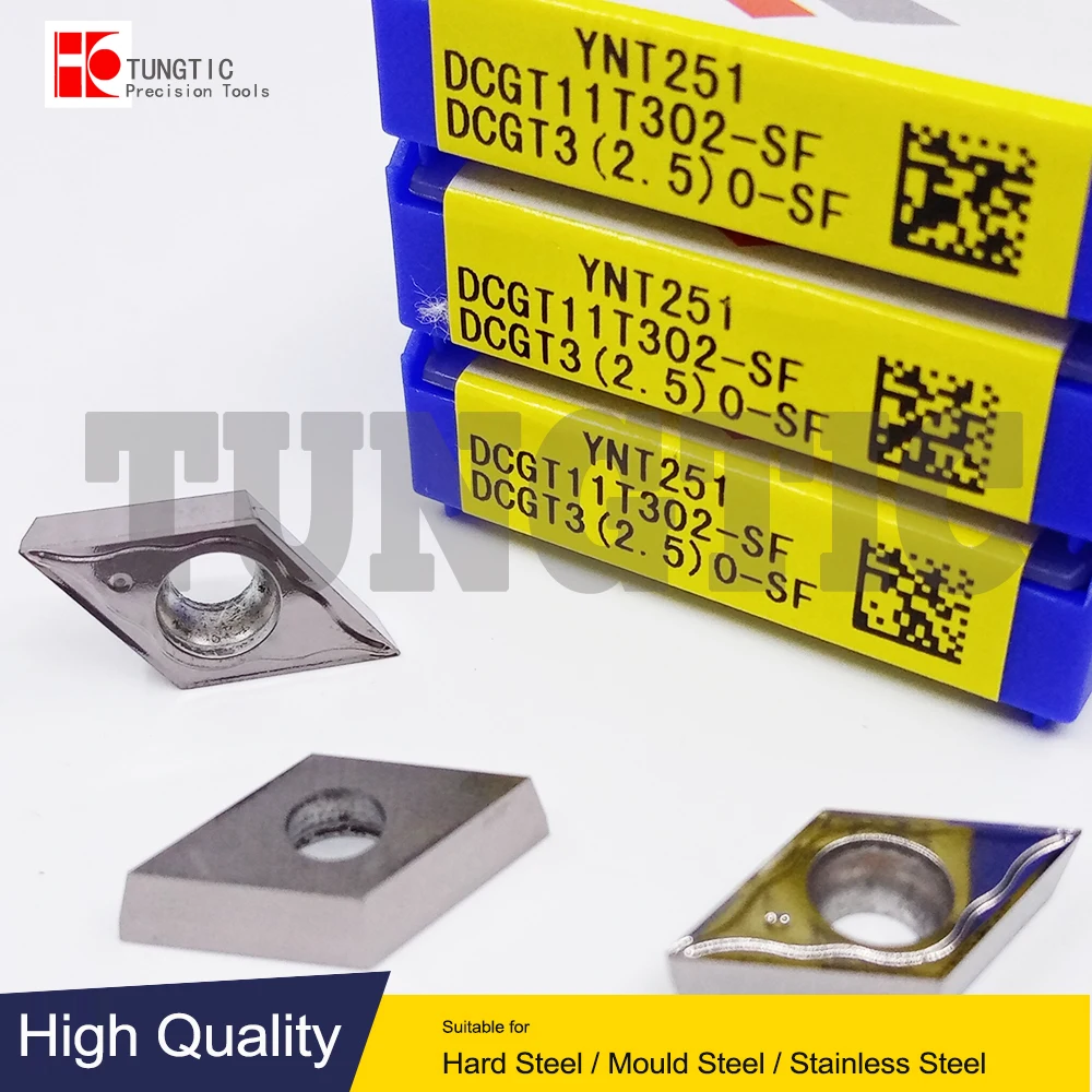 

DCGT11T302-SF YNT251 Milling Cutter CNC Tools Insert Lathe Machining Tools Lathe Cutting Tool Metal Turning Tools DCGT 11T302