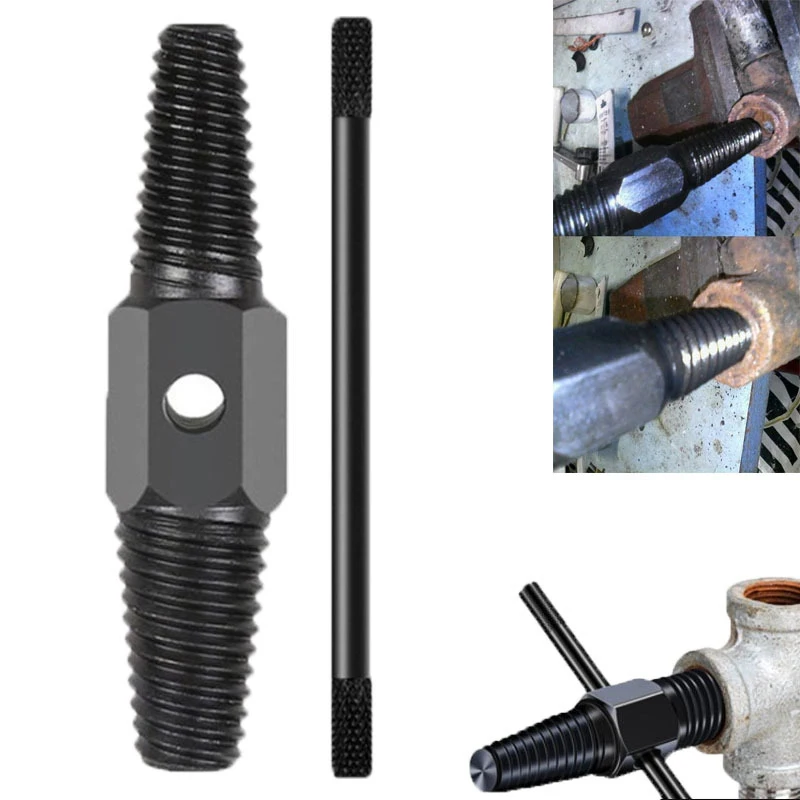 Double Head Screw Extractor Triangle Valve Water Pipe Thread  Anti Threading Hand Tool Set Home Mounted Broken Screw Extractor 8pcs easy out screw extractor drill bit damaged screw broken bolt water pipe remover tool kit remover center drill