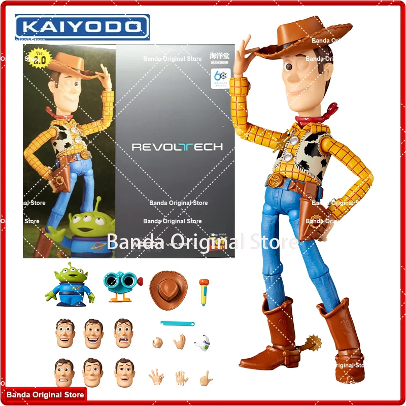 100% en Stock Original KAIYODO Revoltech TOY STORY Woody