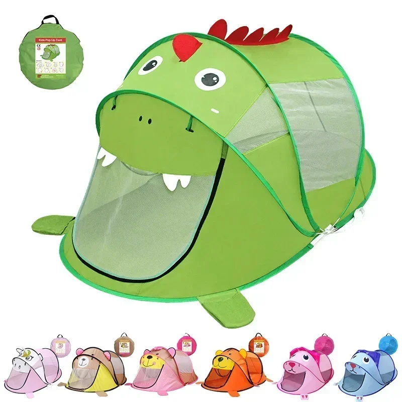 New Portable Tiger kids' Tent Cartoon Animal Children Play House Outdoors Pop Up Toy Tent Indoor Net Baby Ball Pit Pool Dropship