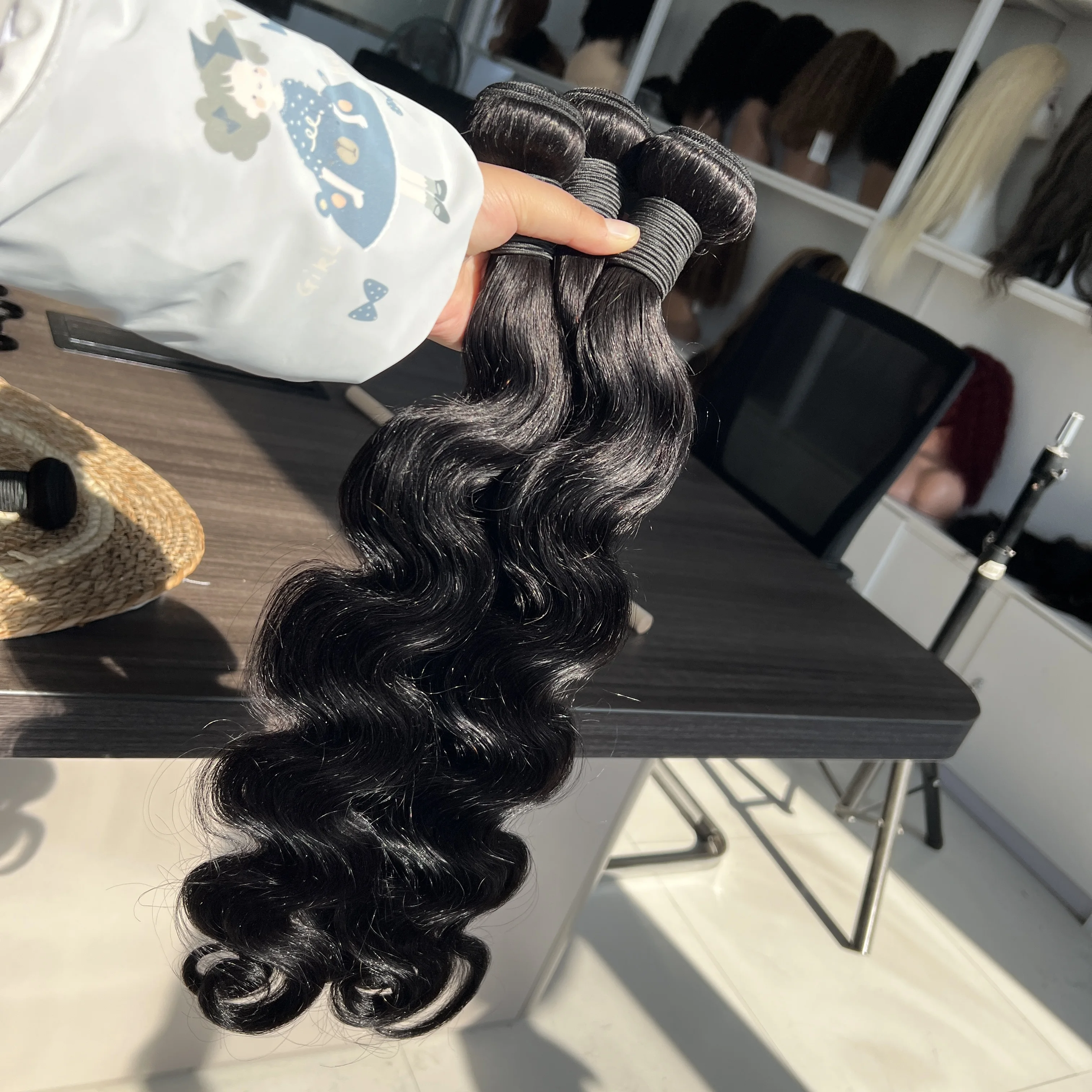16A Body Wave Human Hair Bundles 100% Brazilian Raw Human Hair 1/3/4 Bundles for Women 16A Thick Bundles human hair For Women 4