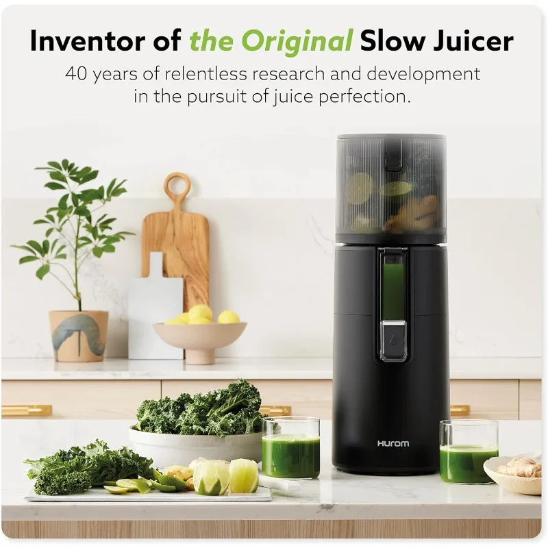 Hurom H400 Easy Clean Slow Juicer, White | Hands Free | Hopper Fits Whole Produce | Quiet Motor 2