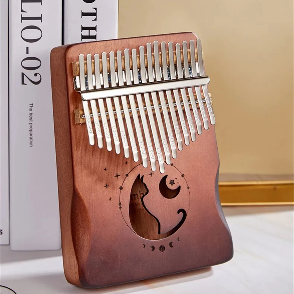 Kalimba Thumb Piano Solid Wood Veneer 17/21 Keys Keyboard Musical Instrument Christmas Present