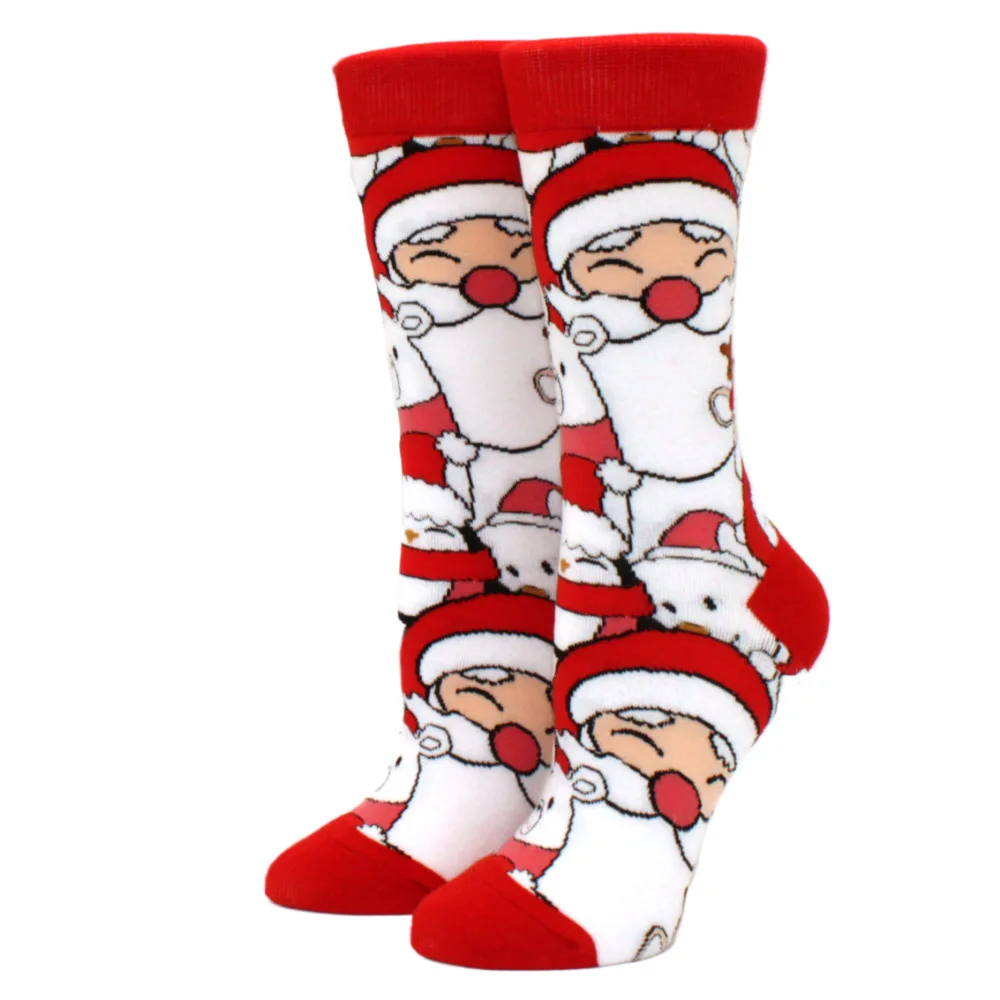 Description Picture 6 of itemWoman Christmas Socks Funny Xmas Tree Snowflake Gingerbread man Candy Cotton Tube Crew Happy Sock Men New Year Funny Sokken