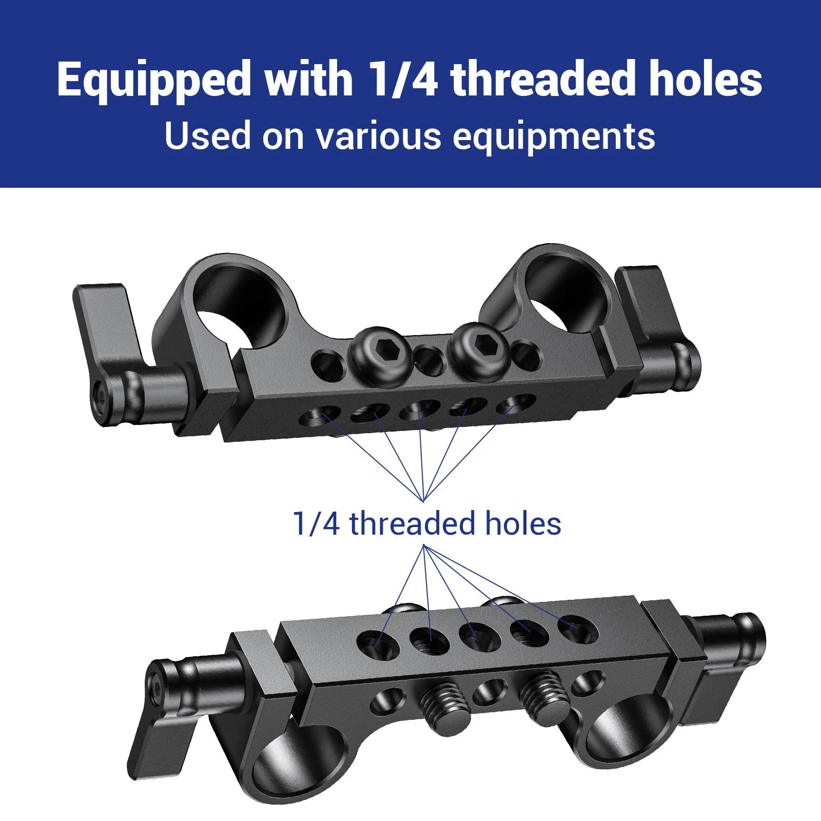 2PCS Lightweight Dual 15mm LWS Rod Clamp Railblock For Camera 15mm Rail Support System For Follow Focus 2061 camera accessories