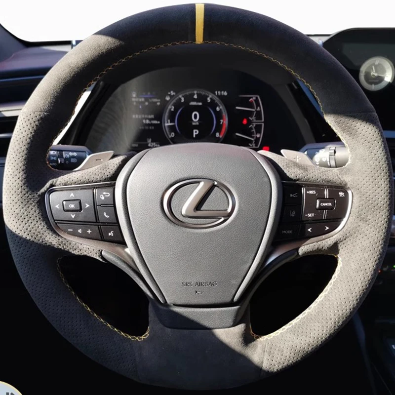 

Сшитые вручную аксессуары для Lexus ES300h ES350 2019-2021, ультратонкие противоскользящие замшевые автомобильные аксессуары