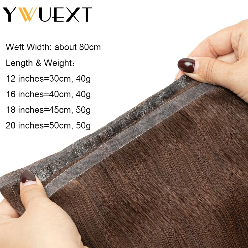 Human Hair Extensions Invisible Long Tape PU Skin Weft 12-20 inches
