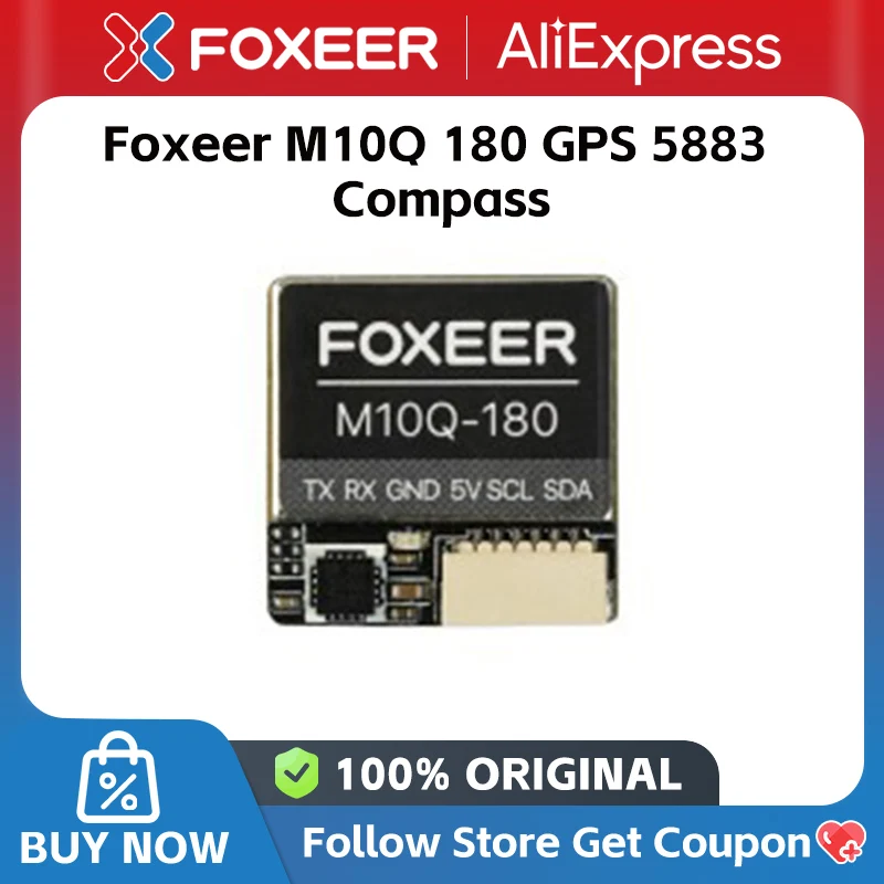 Foxeer M10Q-120 / M10Q-180 / M10Q-250 M10 Dual Protocol GPS Built-in QMC5883 Compass Ceramic Antenna for RC Airplane FPV Drone