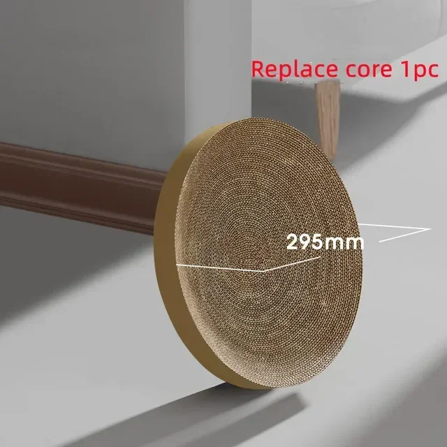 Кругла ліжко-дряпка для котів із іграшкою-м’ячем - скребок для котів, смішний скребок для загострених нігтів, який можна замінити зручне гніздо для котів