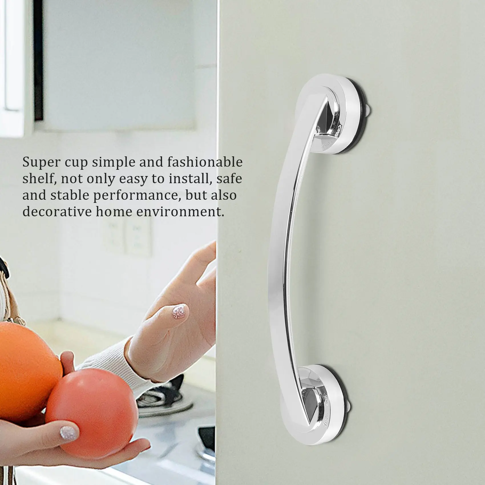 Suction Cup Style Handrail Handle Strong Sucker Installation Hand Grip Handrail for Bedroom Bath Room Bathroom Accessories