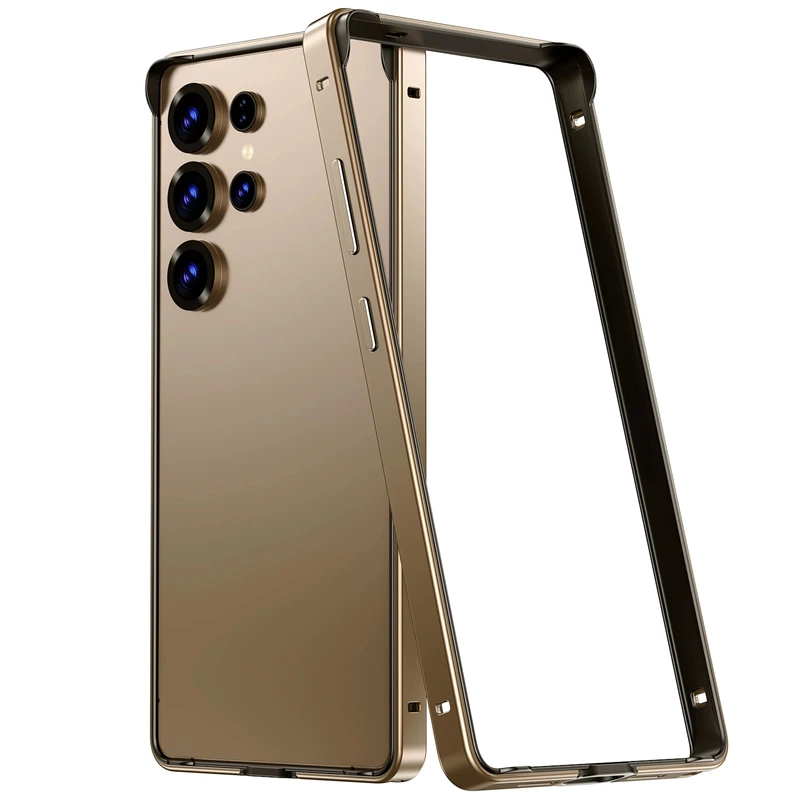 Premium Aluminum Alloy Frame Bumper Case with Soft Inner Lining and Hard Exterior
