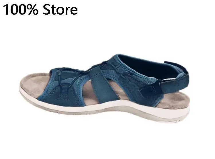 Women Sandals Shoes 2022 New Fashion Sandals Ladies Open Toe Women Sandals Comfy Round Shoes Flat Beach Sandals