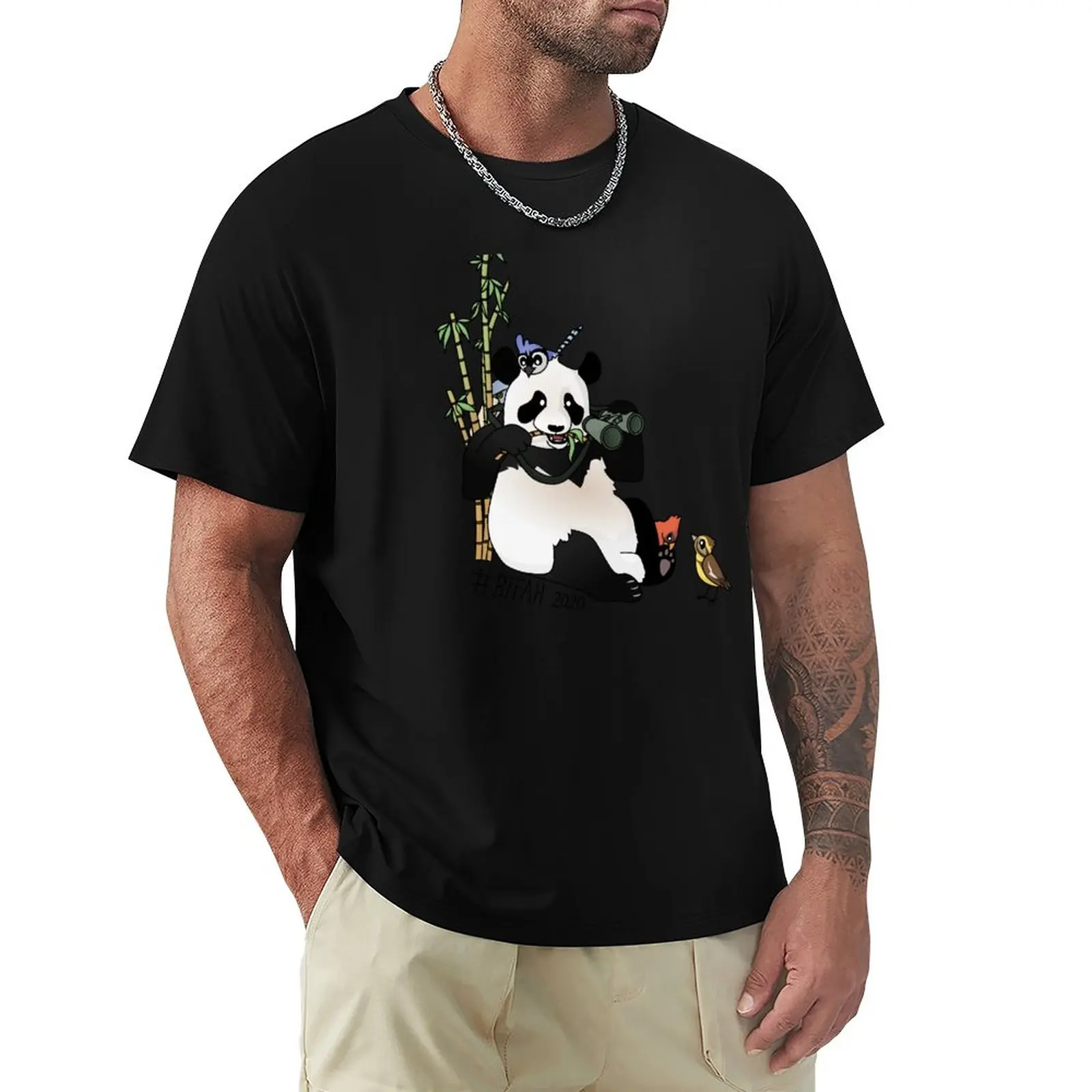 

PANDA! T-Shirt graphics anime Men's clothing