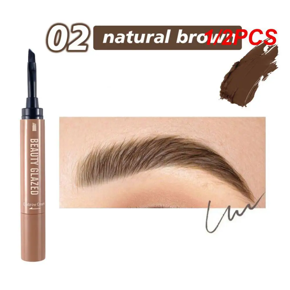 

1/2PCS Eyebrow Cream Concealer Square Eyebrows Waterproof And Long-lasting Three-dimensional Beauty Makeup Integrate