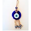 Evil Eye Wall Hanging Lucky Eye Glass Evil Eye Gifts Turkish Eye Nazar House Protection Macrame Decor Rearview Mirror Pendant 6