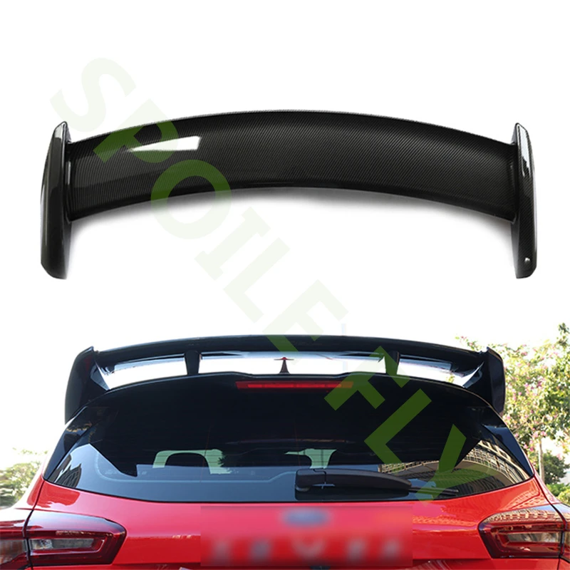 For Ford Focus MK4 ST Spoiler Hatchback Extension Rear Wing Tuning Stickers  ABS Auto Replacement Parts 2019 2020 2021