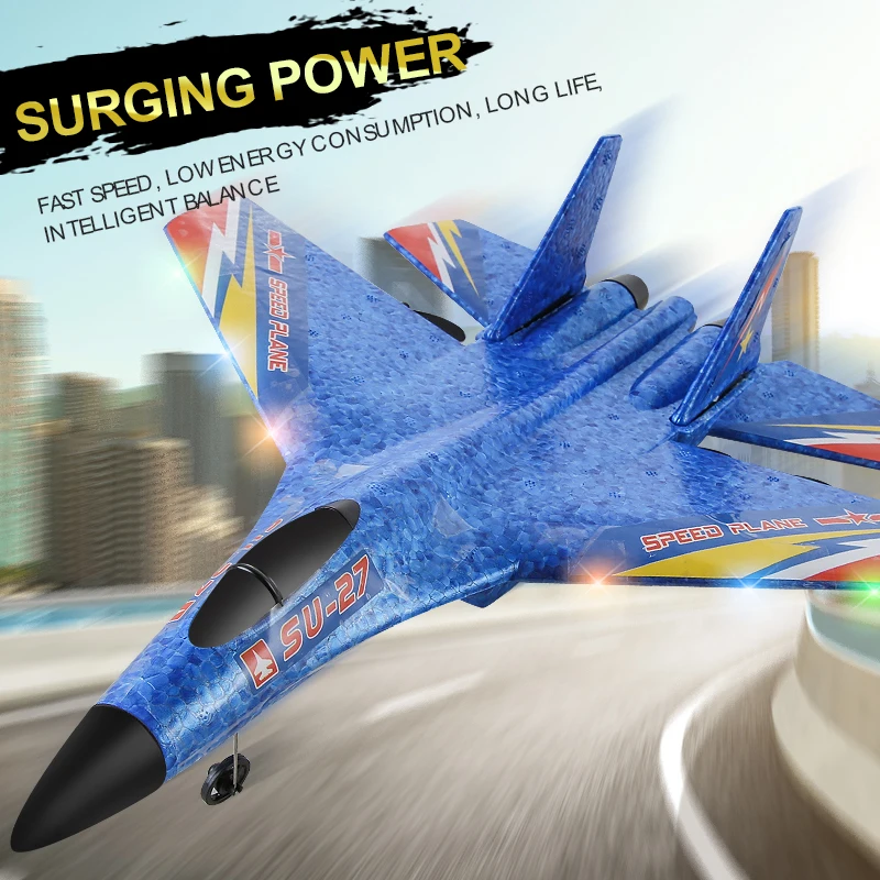 2.4G remote control polystyrene glider foam aircraft SU-27 aircraft remote control glider children's foam boy toys 3