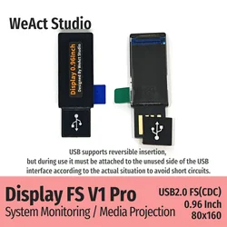 Compact 0.96 USB Secondary Display for System Monitoring & Photo Album (Windows Only Pro)