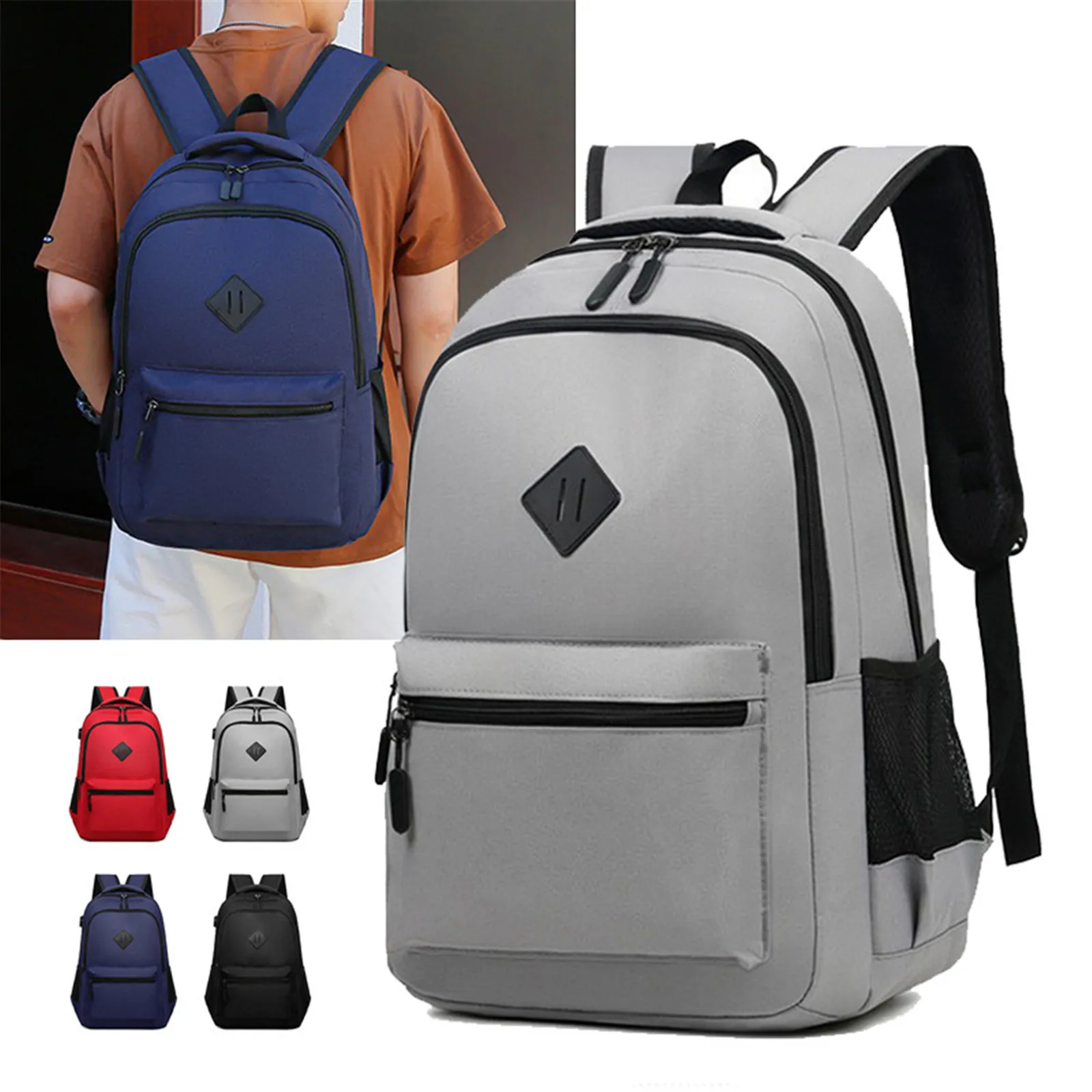 Waterproof Men Backpack Business Office Back Bags USB Charging 15.6 Inch Laptop Casual School Backpacks Rucksack Male Backpack 2