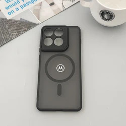 Luxury Transparent Magnetic Wireless Charging Case - G56 5G (Black)
