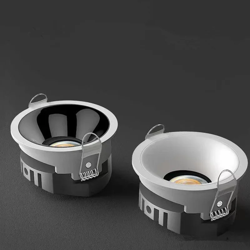 Description Picture 3 of itemHigh CRI Deep Anti-glare Led Cob Downlight Narrow Embedded Ultra-thin Rose Gold Black White Dimmable Ceiling Aluminum Spotlight