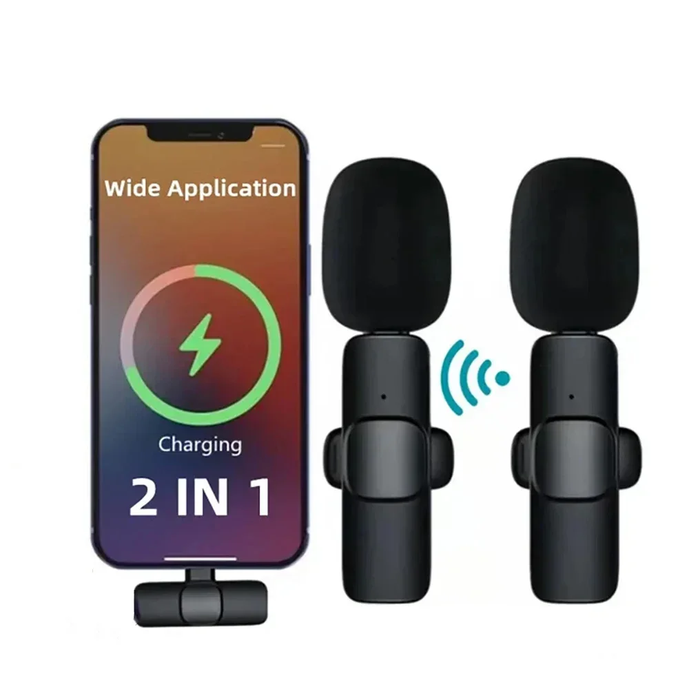 Mini Lavalier Microphone Portable Audio Video Recording Mini Lapel Mic Wireless Microfone for IPhone TypeC ipad Game Phone