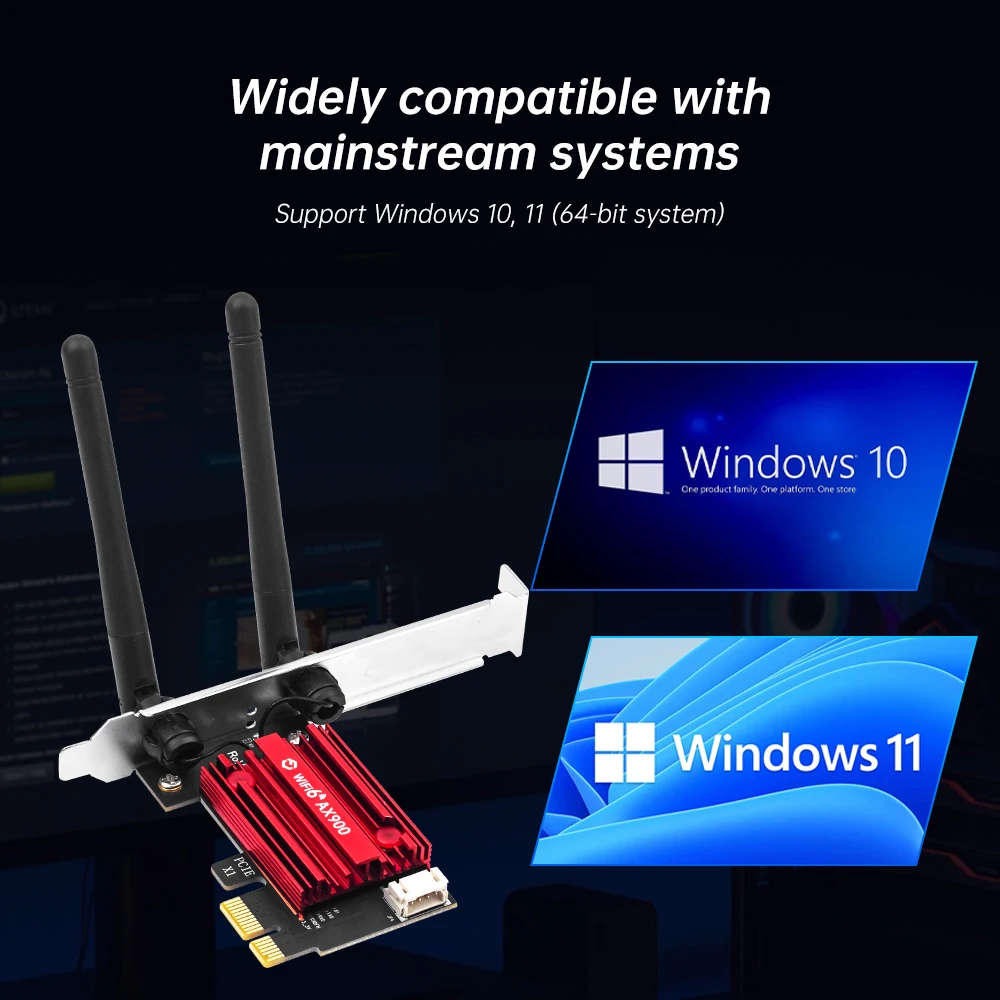 รูปสินค้า การ์ด Wi-Fi 6 ความเร็วสูง สำหรับคอมพิวเตอร์